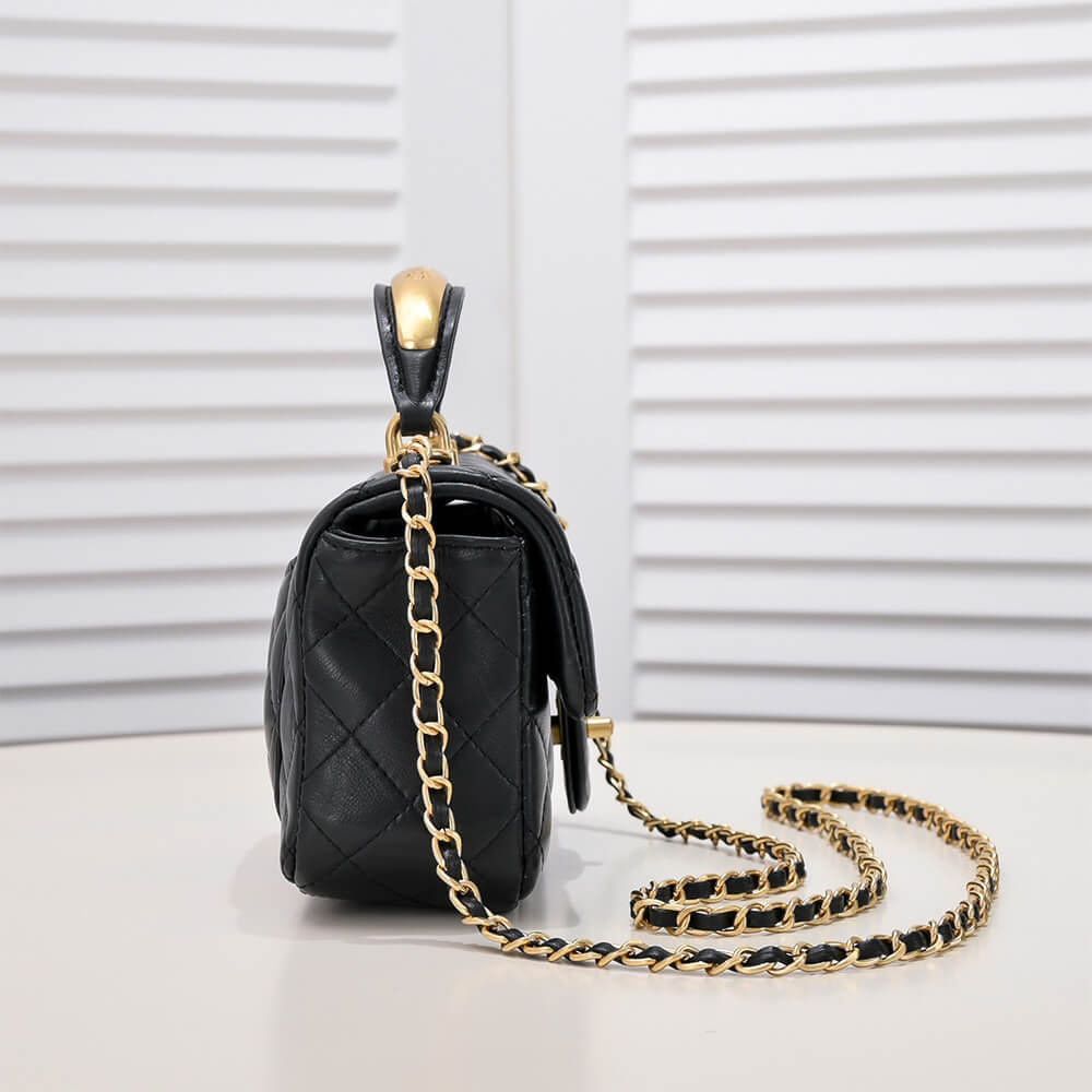 Ch**el Mini Flap with Top Handle