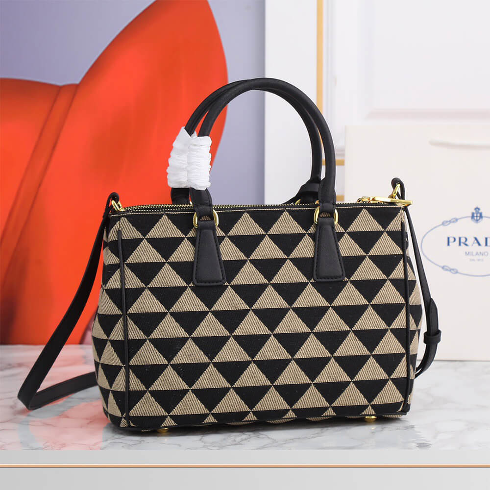 Small Pra*a Galleria embroidered fabric bag