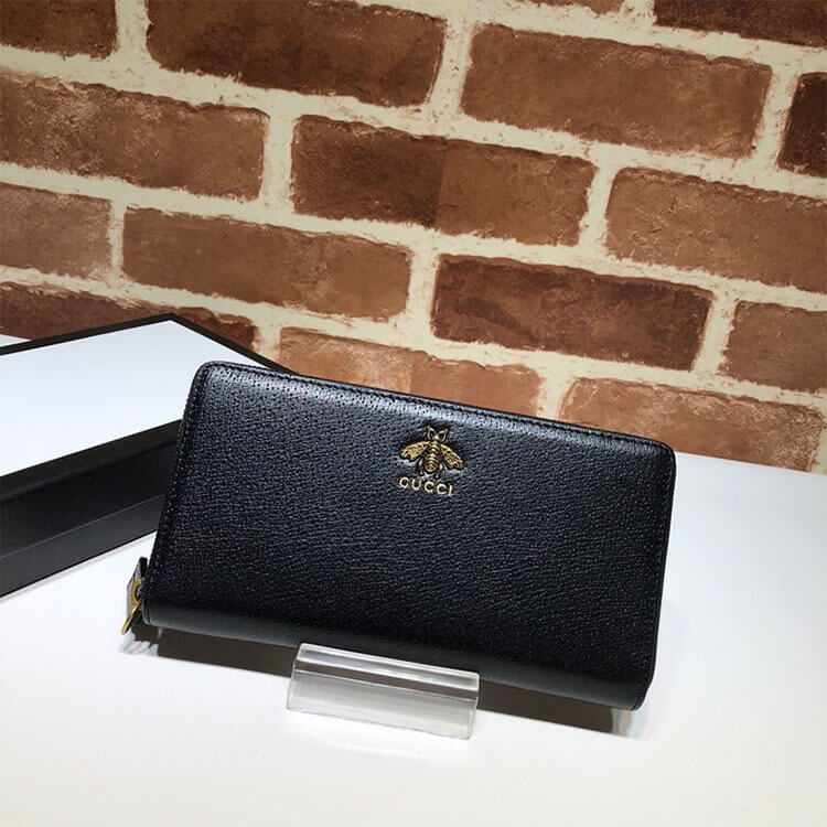 Gvc*1 Animalier leather zip around wallet