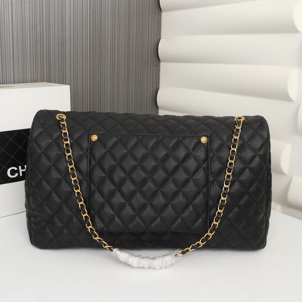 Ch**el Travel Flap Bag Black