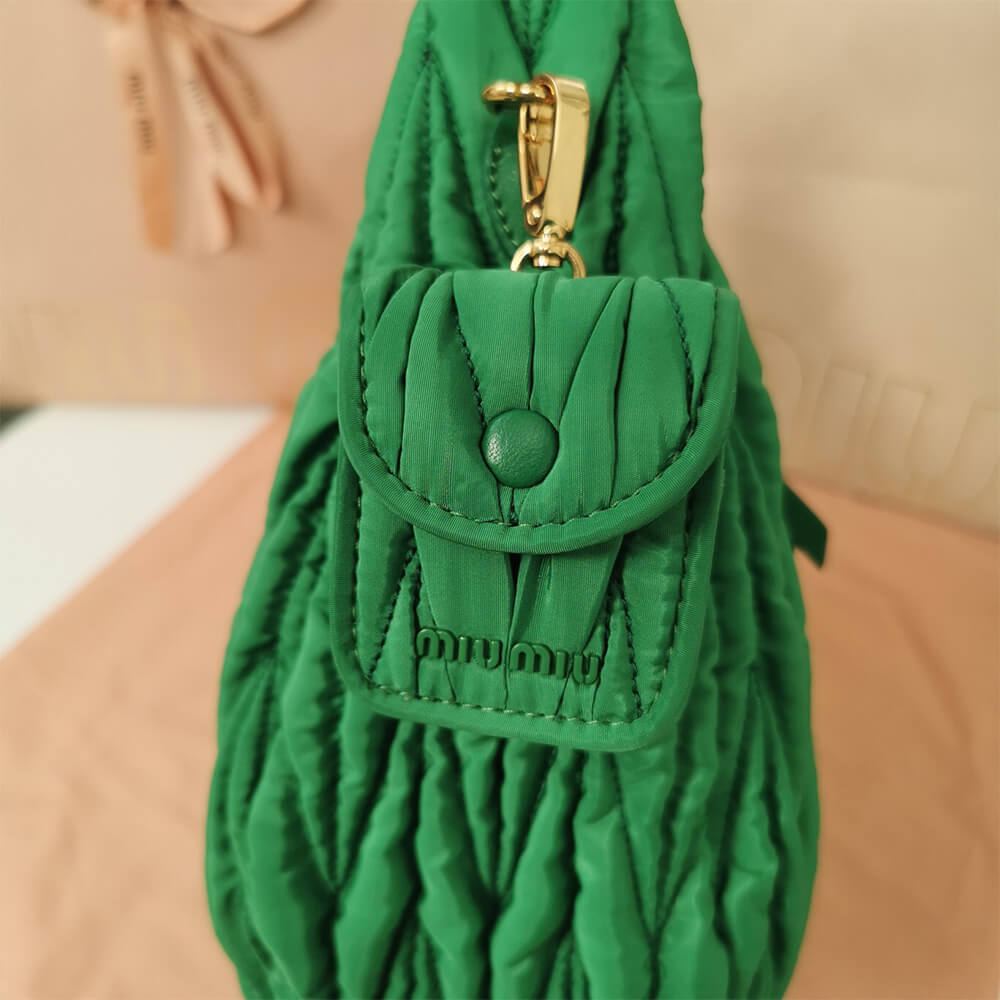 M1v wander matelasse regenerated nylon hobo bag