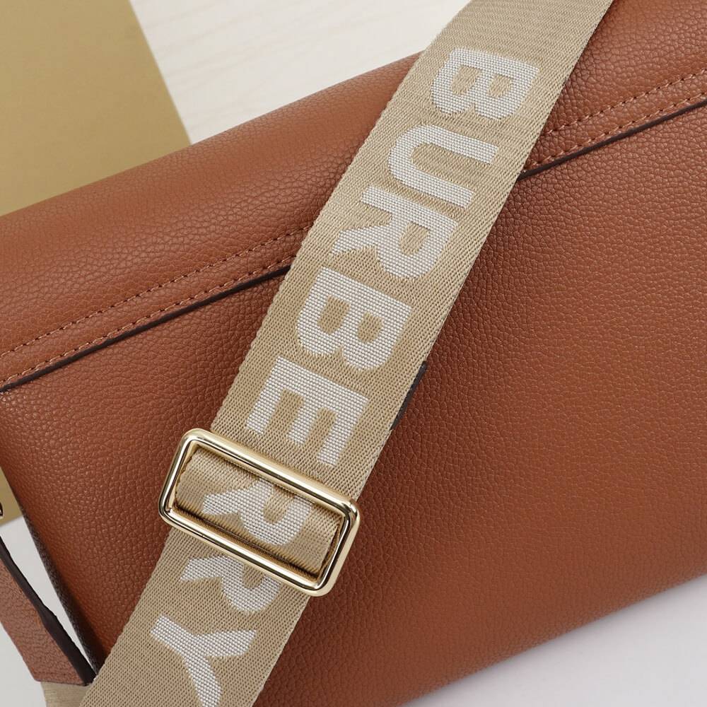 Bv*b*rry Vintage Check and Leather Note Crossbody Bag