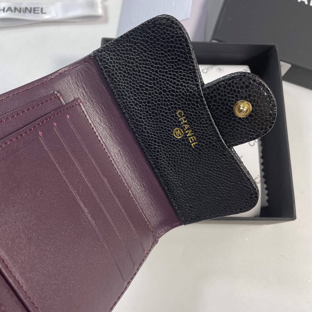 Ch**el Flap Compact Wallet