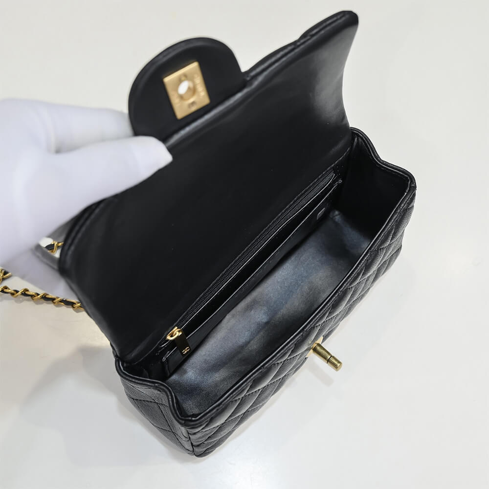 Ch**el Mini Flap with Top Handle