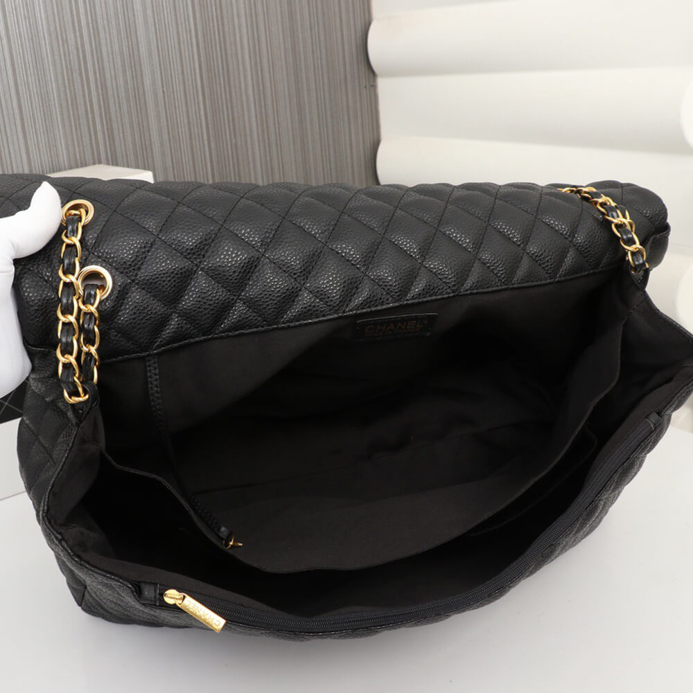 Ch**el Travel Flap Bag Black