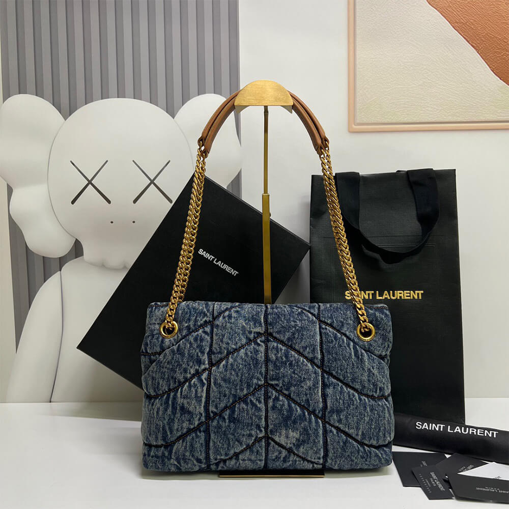 y51 puffer small in suede and De*1m