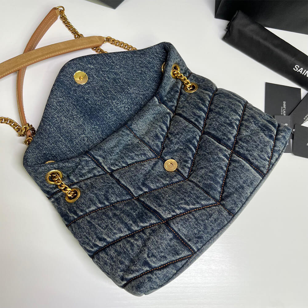 y51 puffer small in suede and De*1m