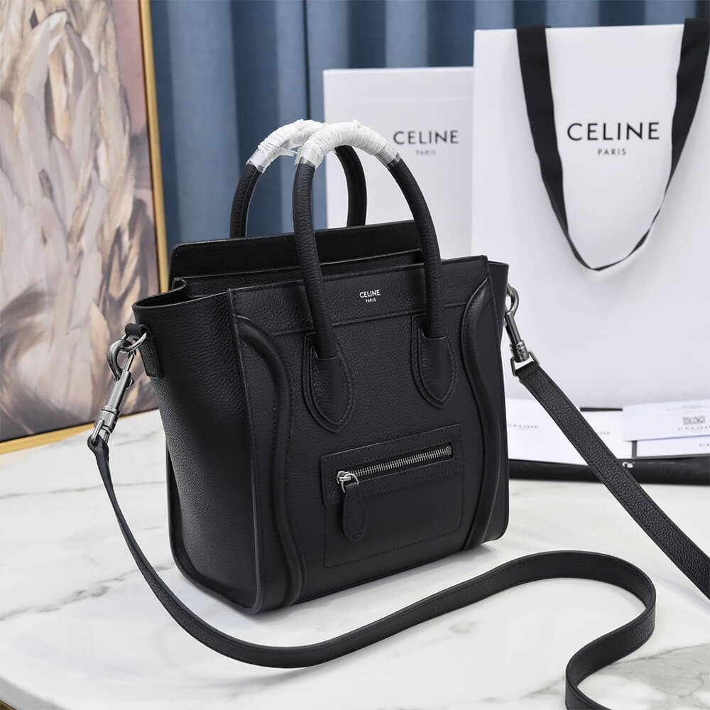 ce1i*e nano lU*gage bag in calfskin