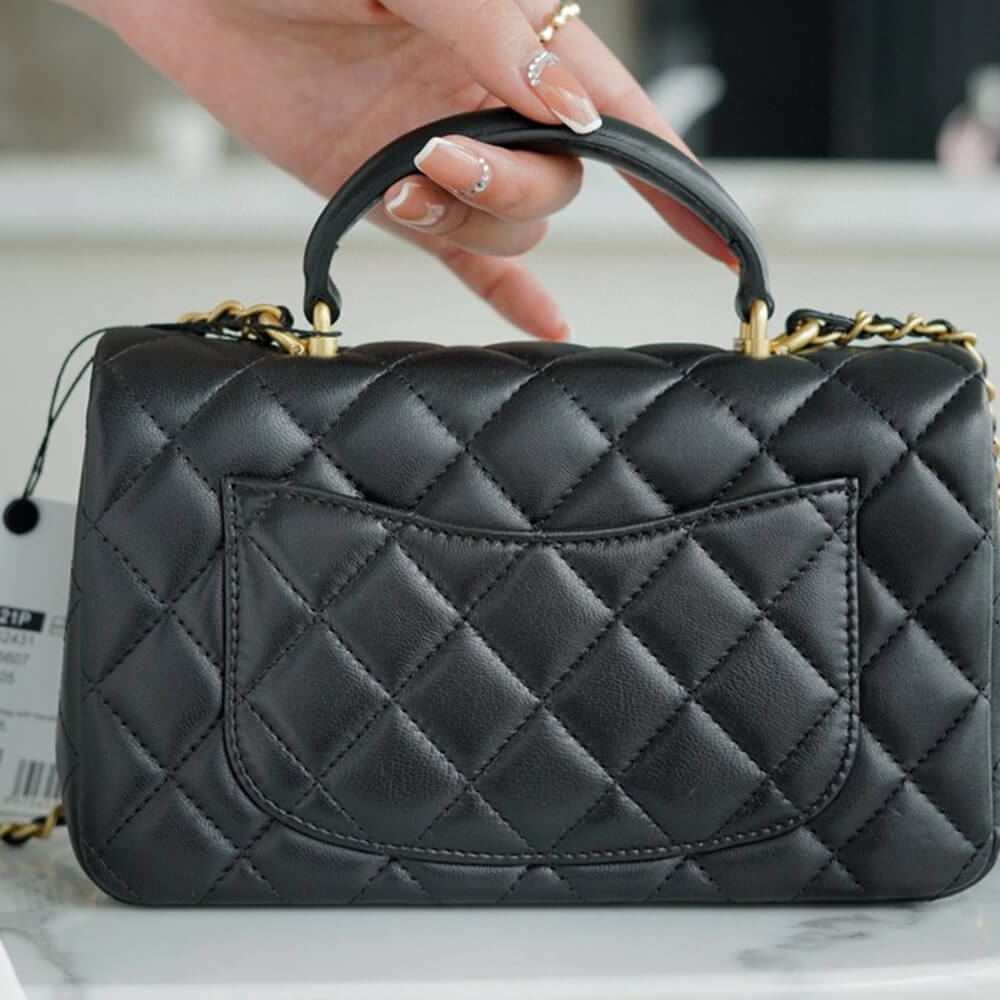 Ch**el Mini Flap with Top Handle(HIGH-END GRADE)