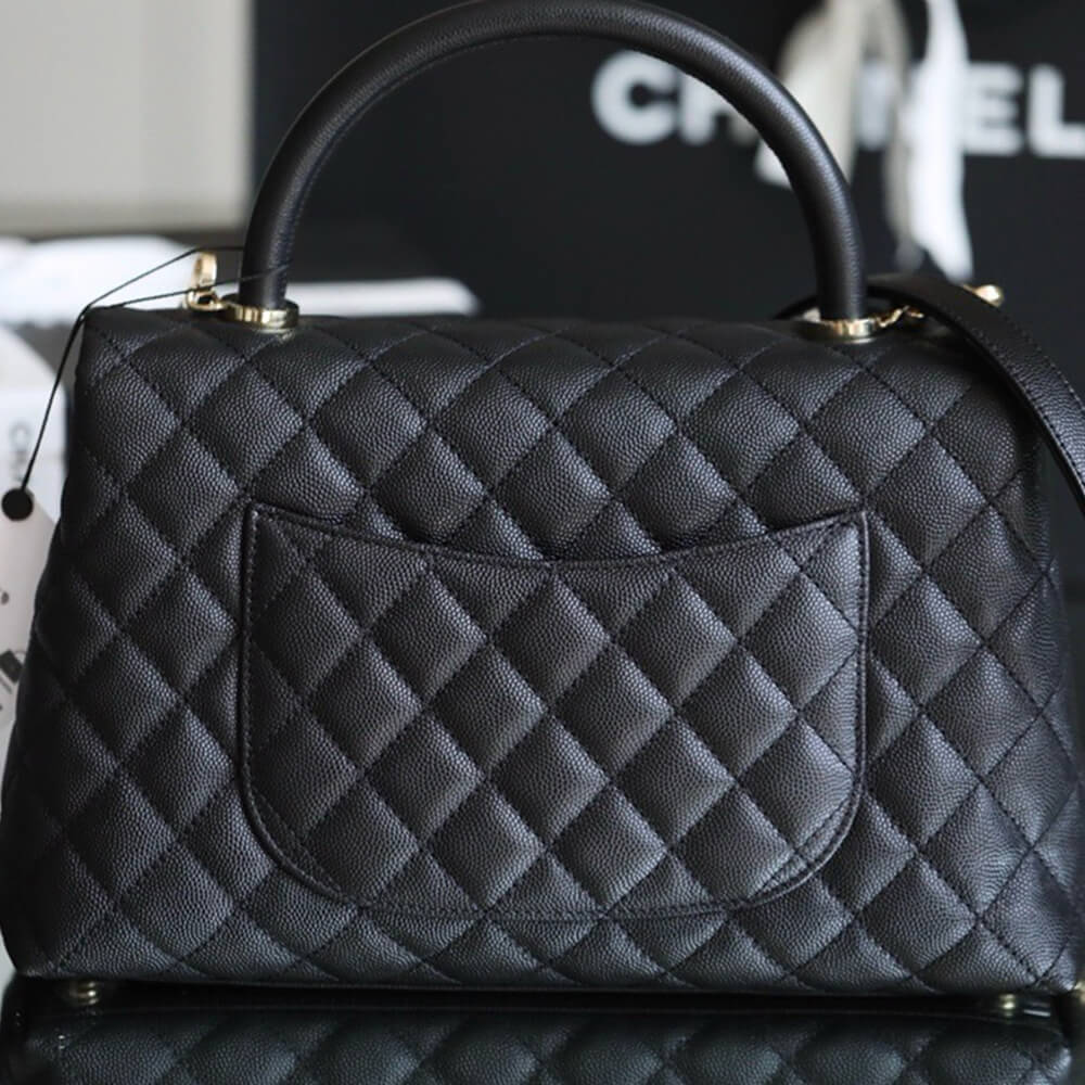Ch**el LARGE FLAP BAG WITH TOP HANDLE(TAX-FREE GRADE)