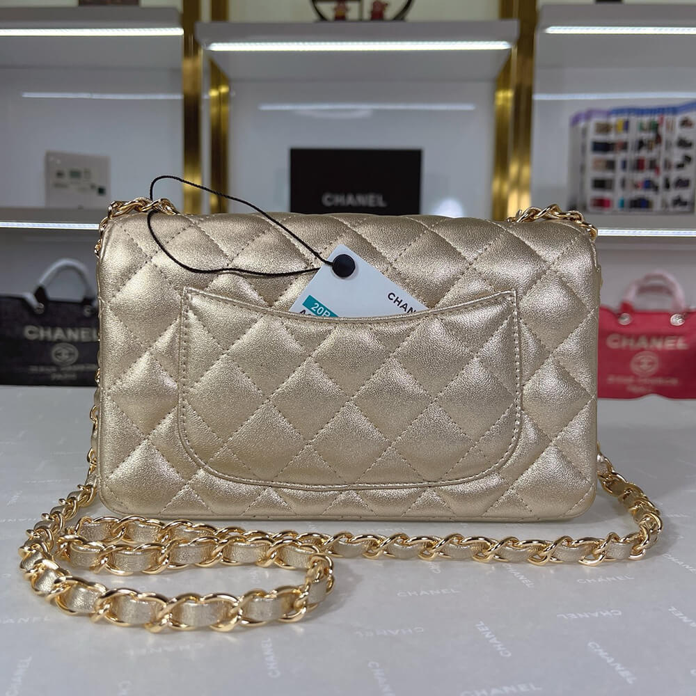 Ch**el MINI FLAP BAG(HIGH-END GRADE)