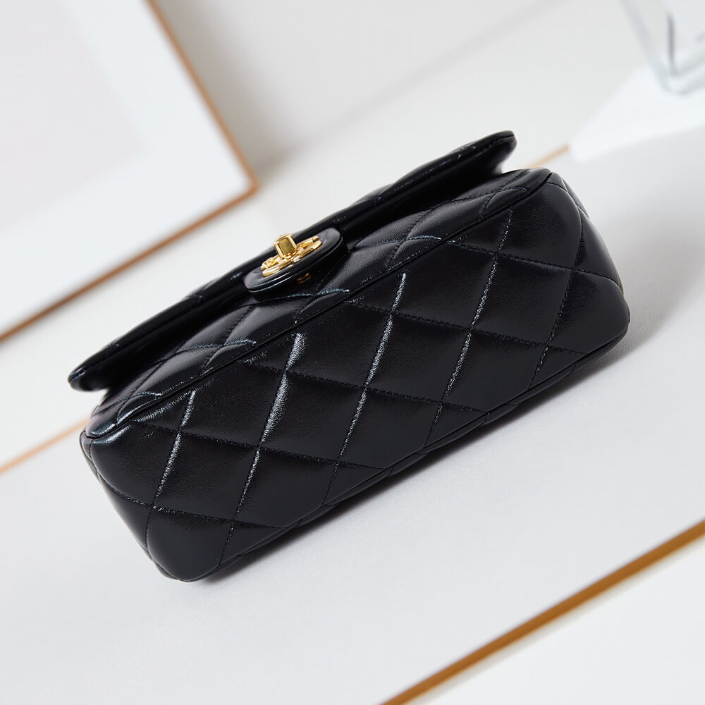 Ch**el Flap Bag with Top Handle