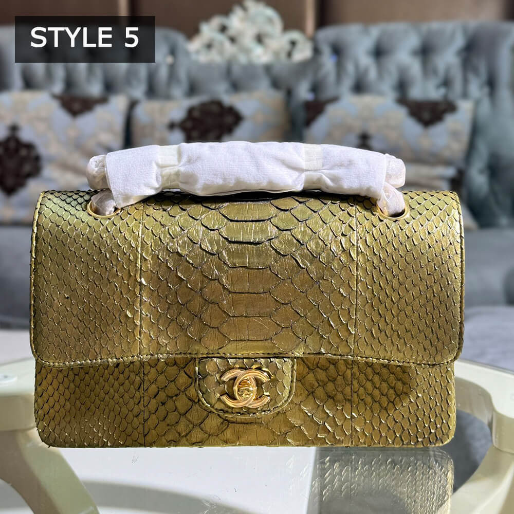 Ch**el Classic Flap Medium in Python(High-end Grade)