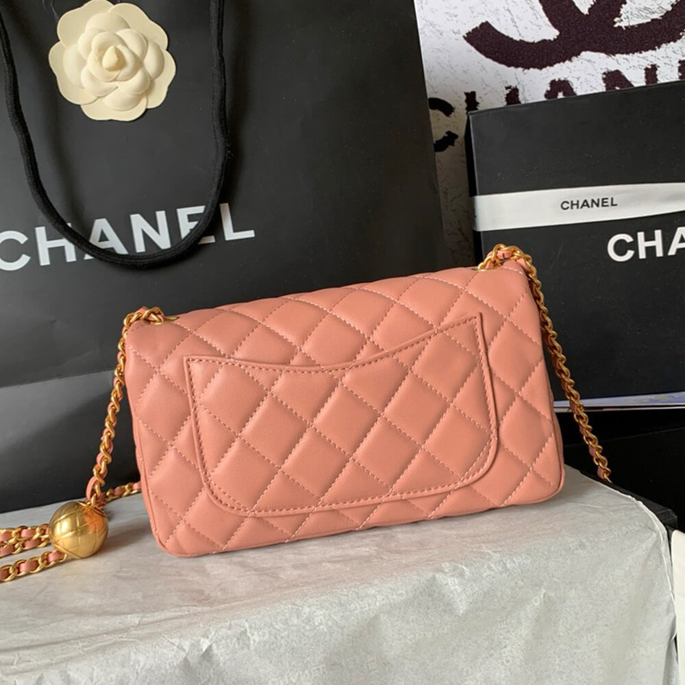 Ch**el Pearl Crush Mini Rectangular Flap