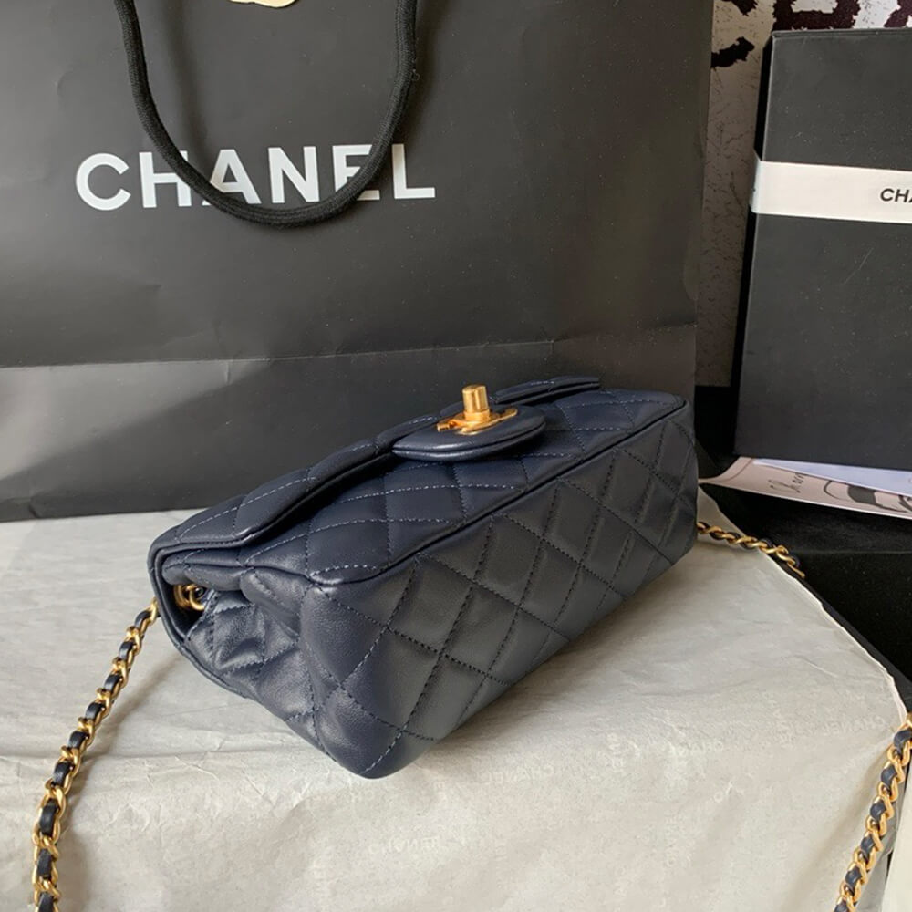 Ch**el Pearl Crush Mini Rectangular Flap