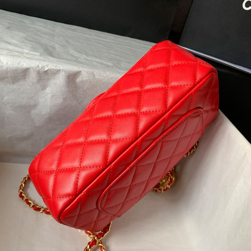 Ch**el Pearl Crush Mini Rectangular Flap