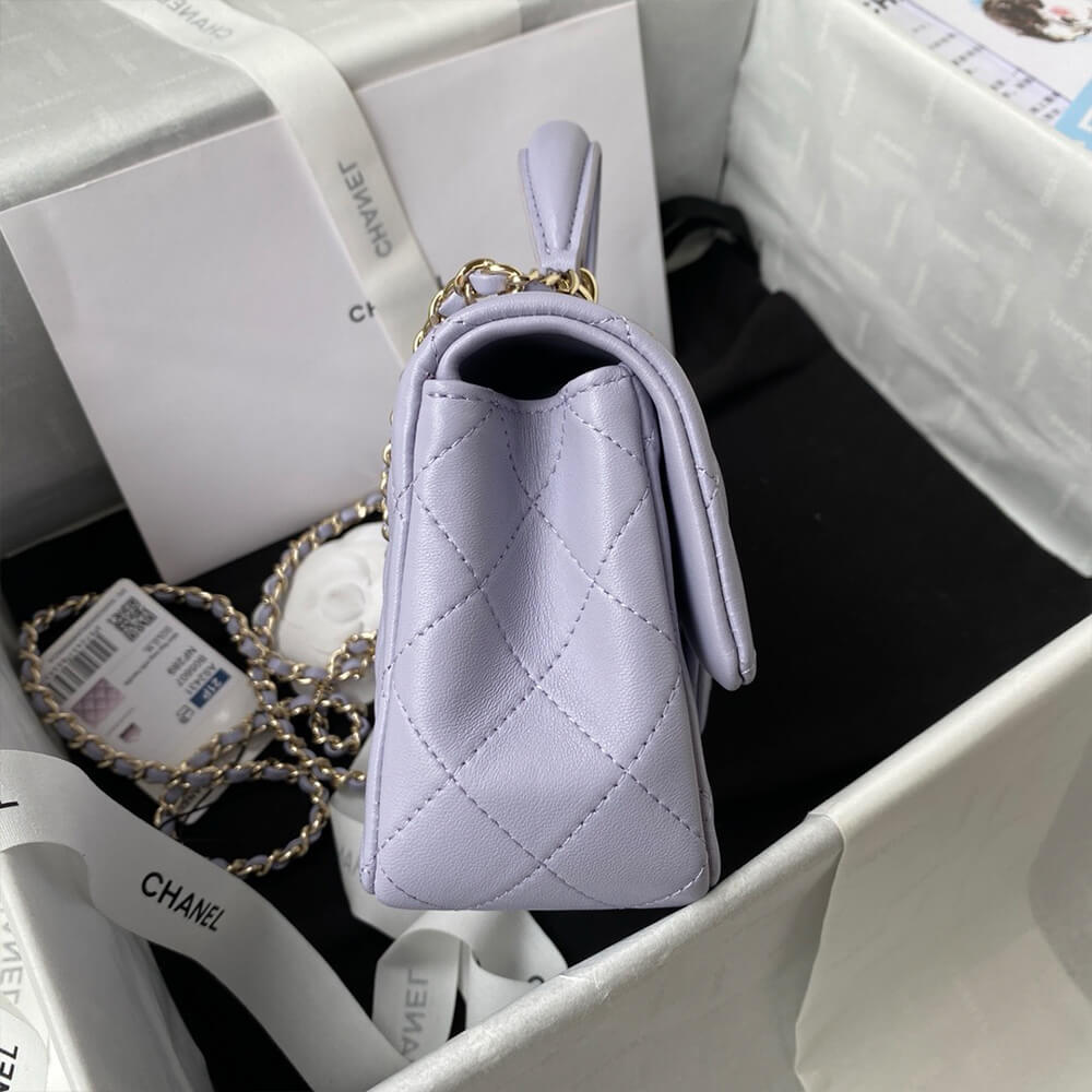 Ch**el Mini Classic Handbag With Top Handle