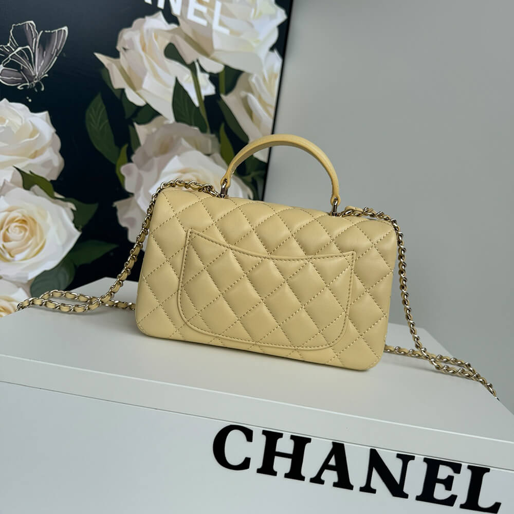 Ch**el Mini Classic Handbag With Top Handle
