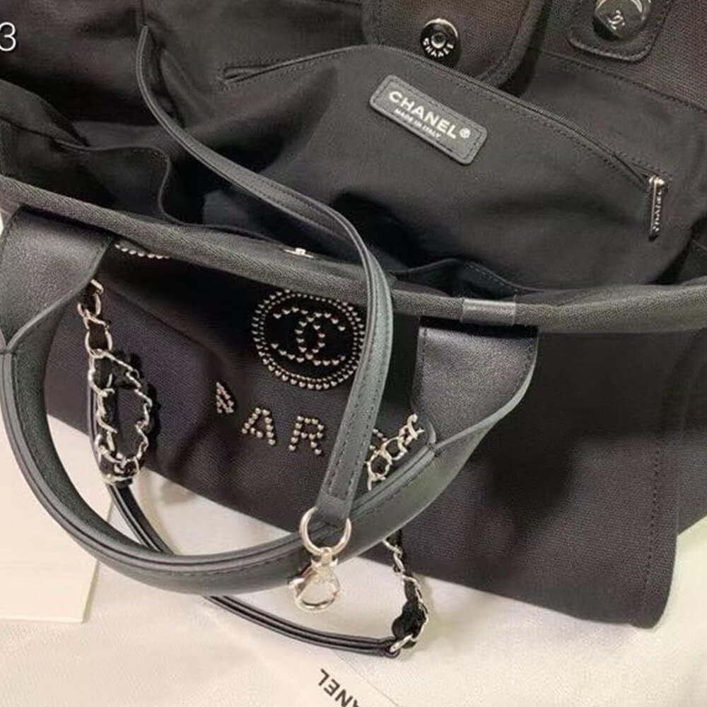Ch**el MEDIUM DEAUVILLE TOTE(HIGH-END Grade)