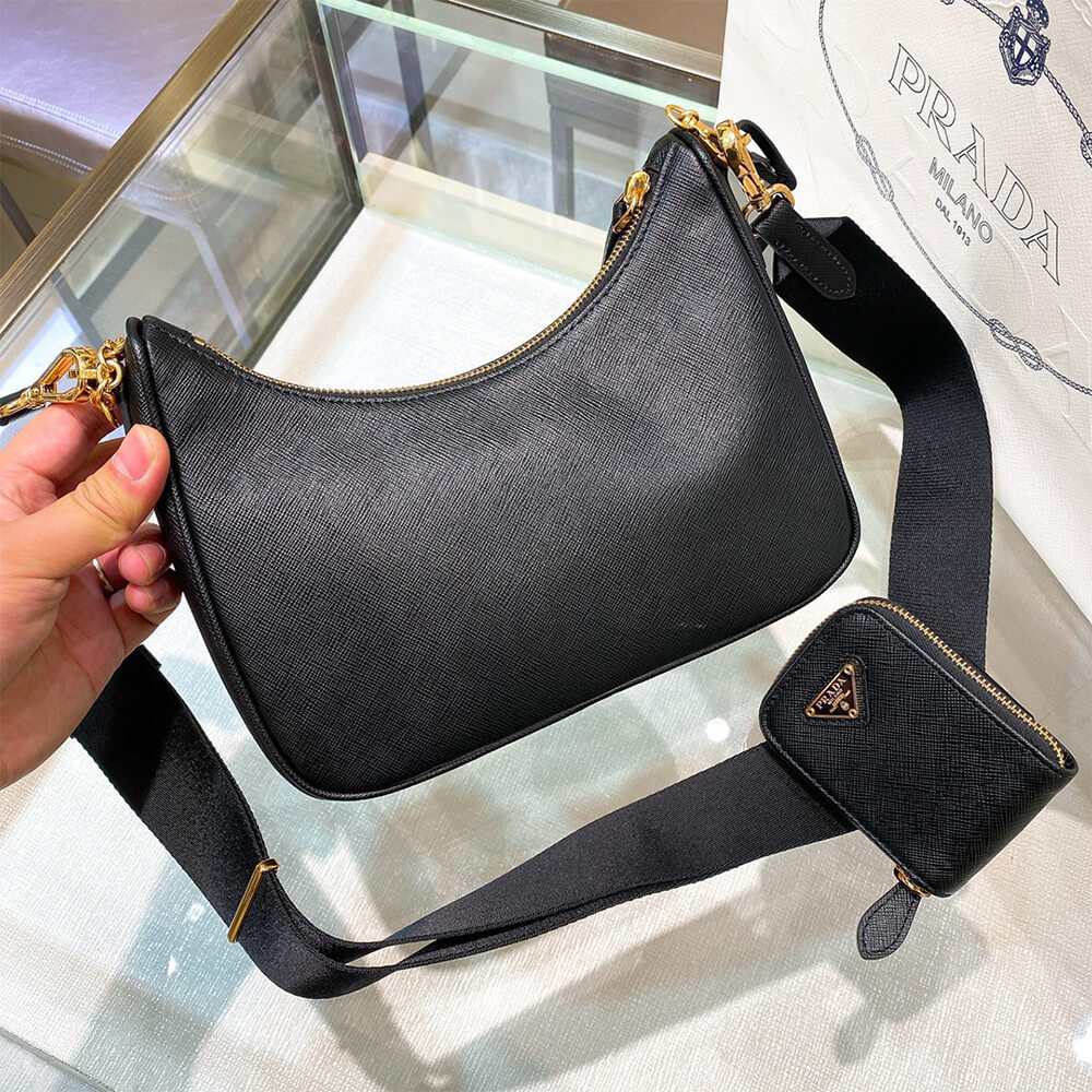 Pra*a Re-Edition 2005 Saffiano leather bag(TAX-FREE GRADE)