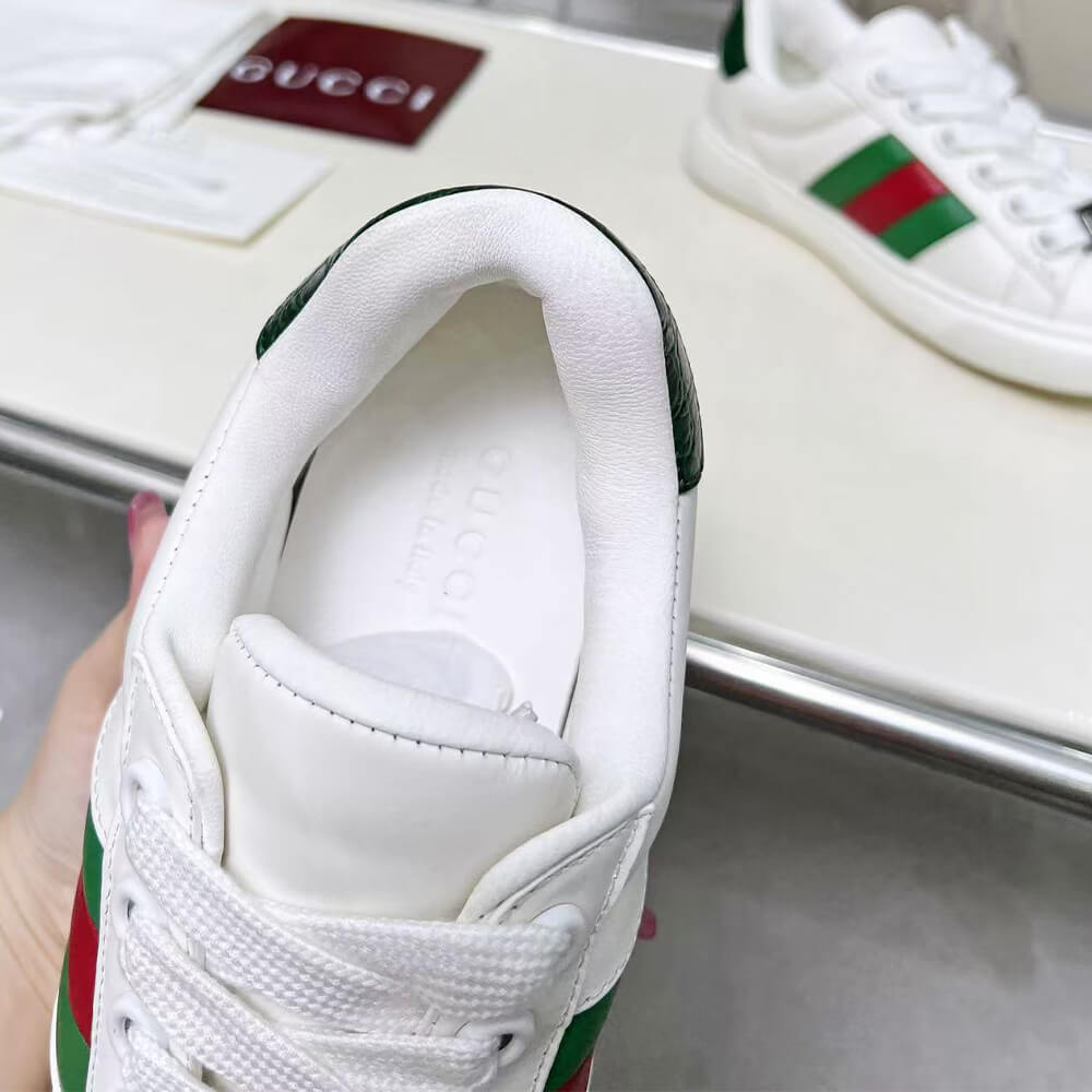 Gvc*1 Ace Web Stripe leather sneakers