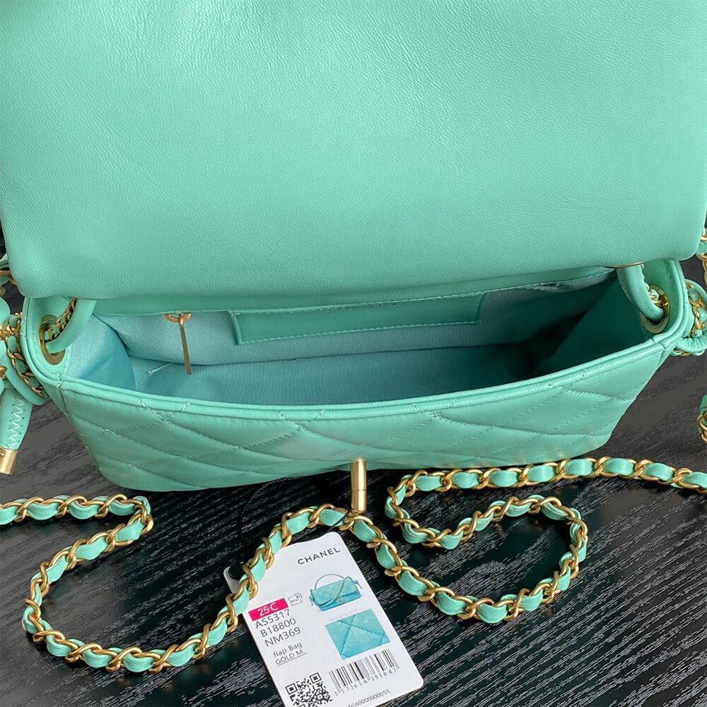 Ch**el Flap Bag with Top Handle(HIGH-END GRADE)