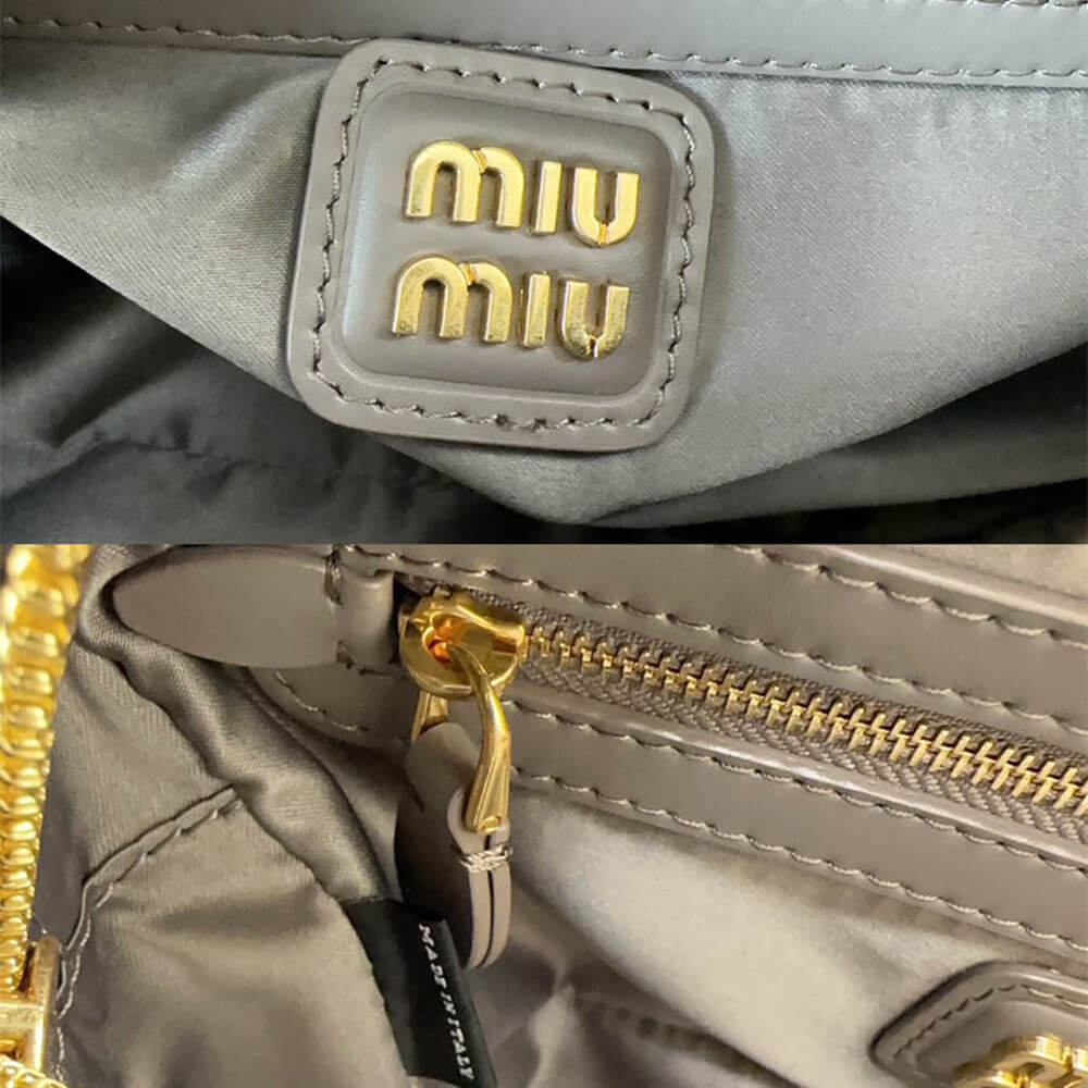 M1um1u Medium Arcadie Leather Bag(HIGH-END GRADE)
