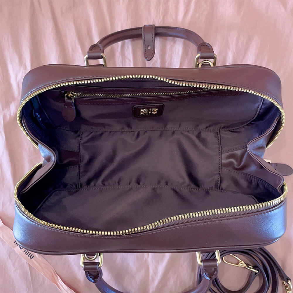 M1um1u Large Arcadie Leather Bag(HIGH-END GRADE)