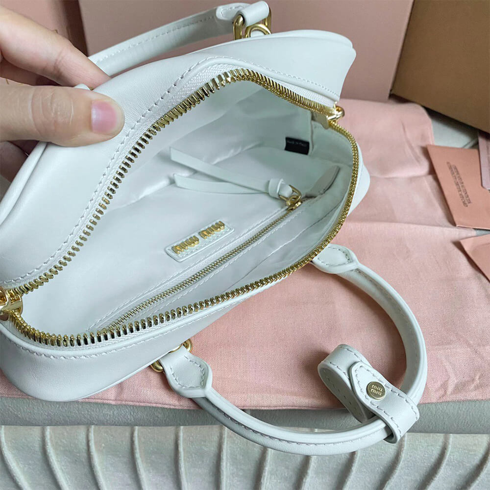 M1um1u Medium Arcadie Leather Bag(HIGH-END GRADE)