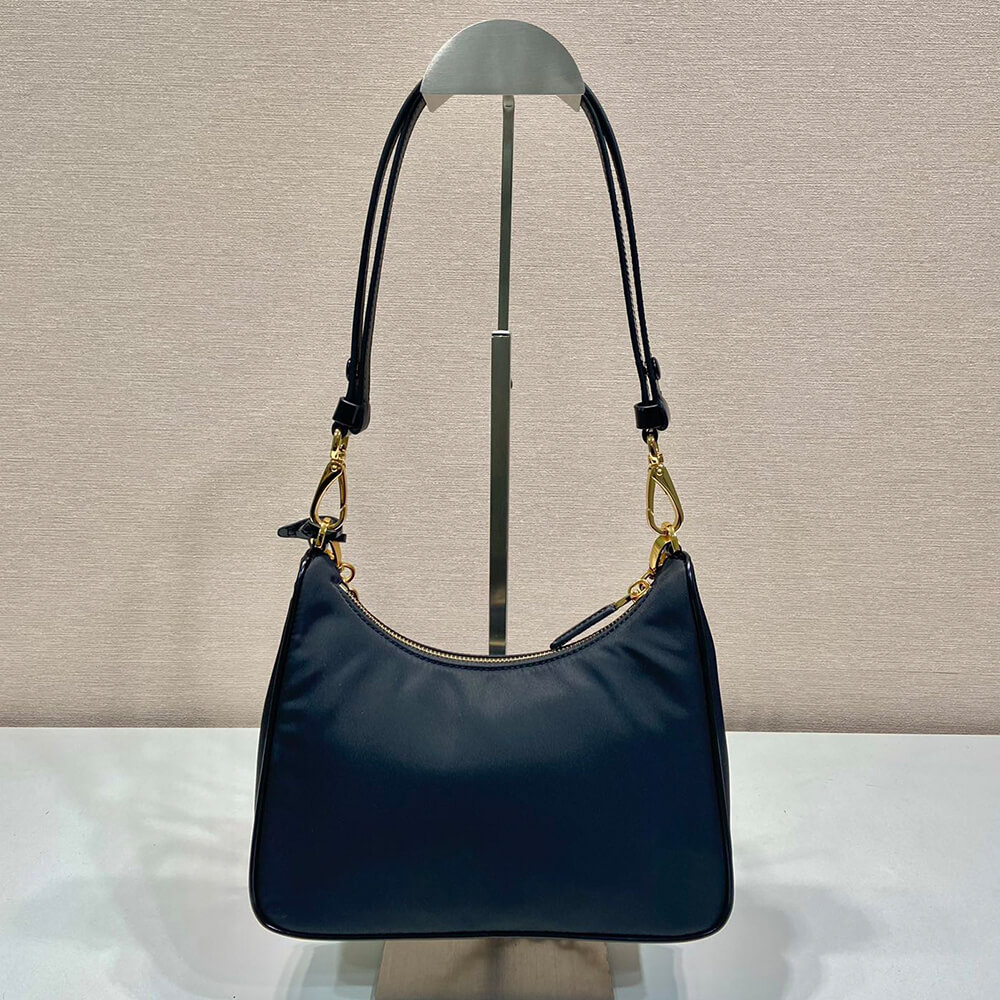 Pra*a Re-nylon And Brushed Leather Mini bag