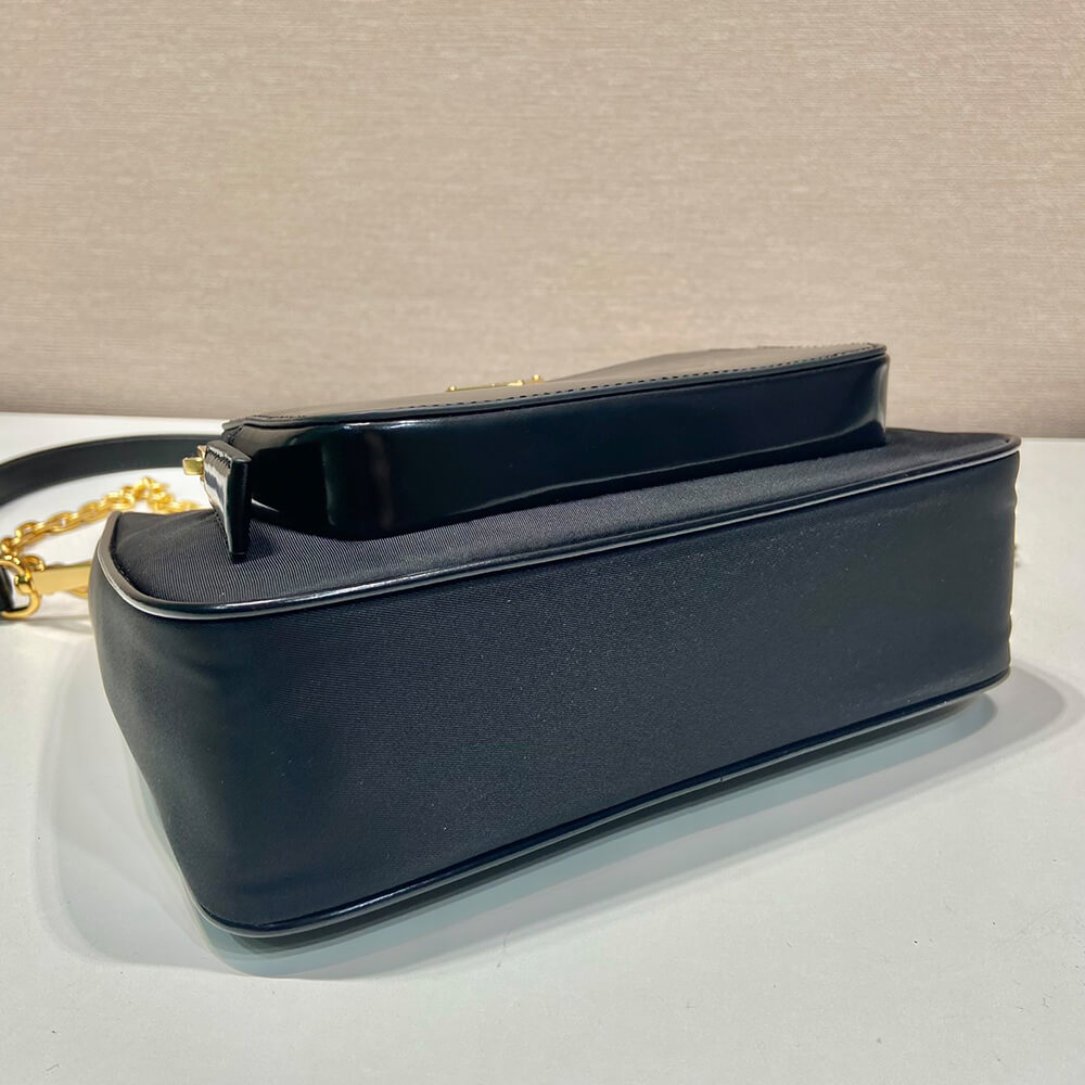 Pra*a Re-nylon And Brushed Leather Mini bag