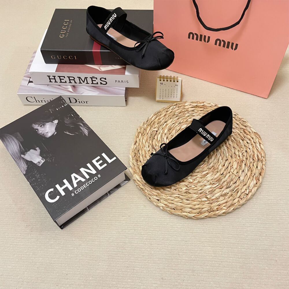 M1um1u Satin ballerinas