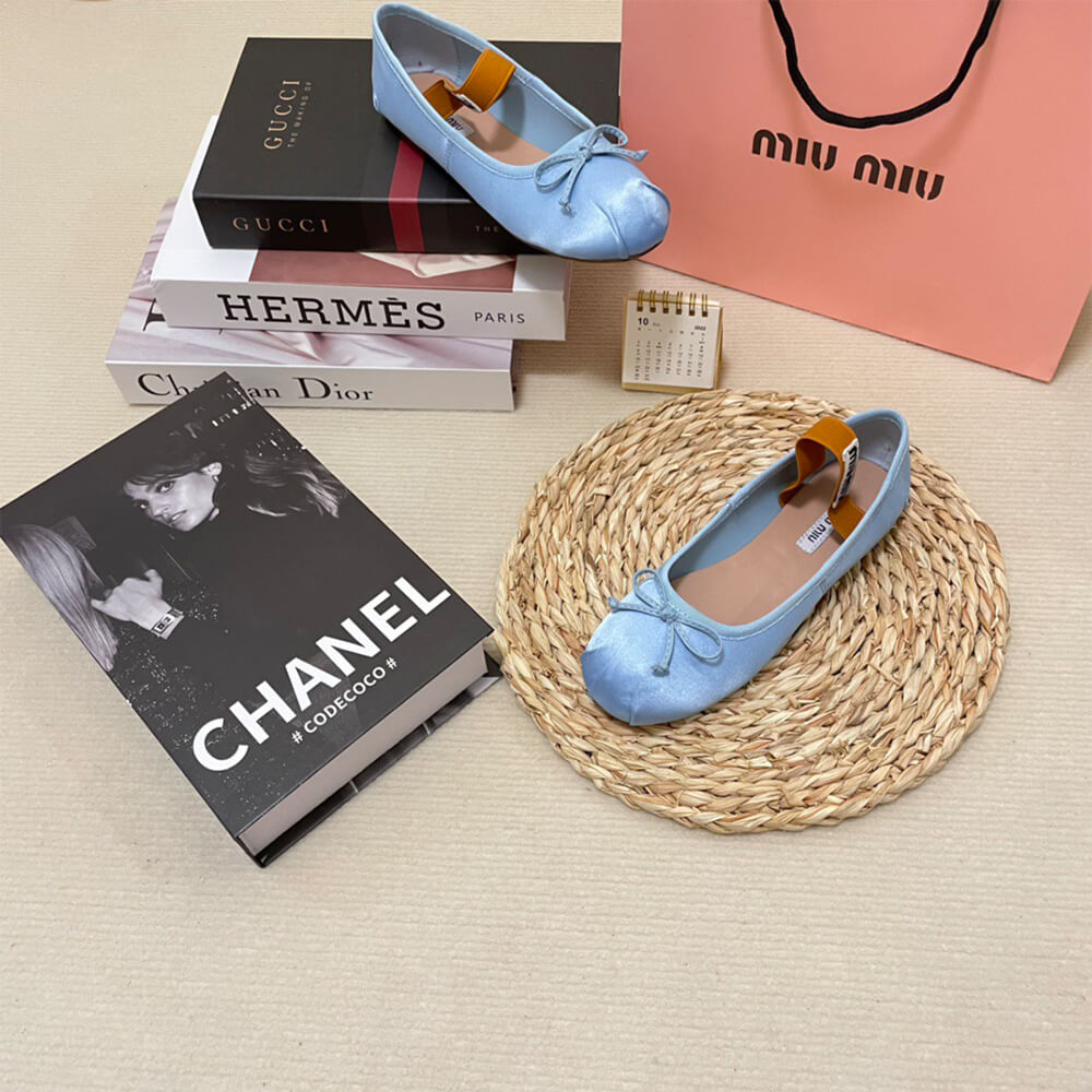 M1um1u Satin ballerinas