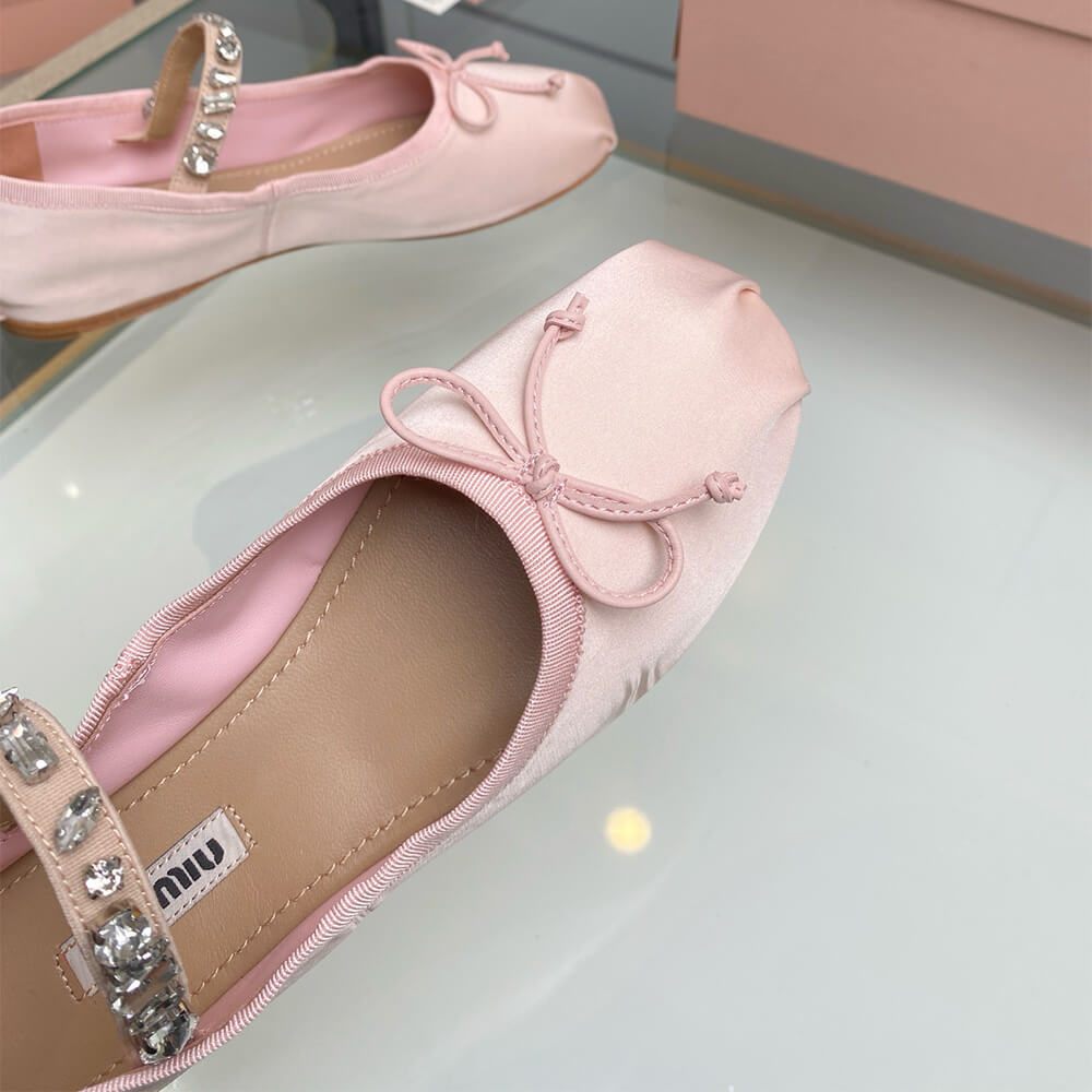 M1um1u Satin ballerinas