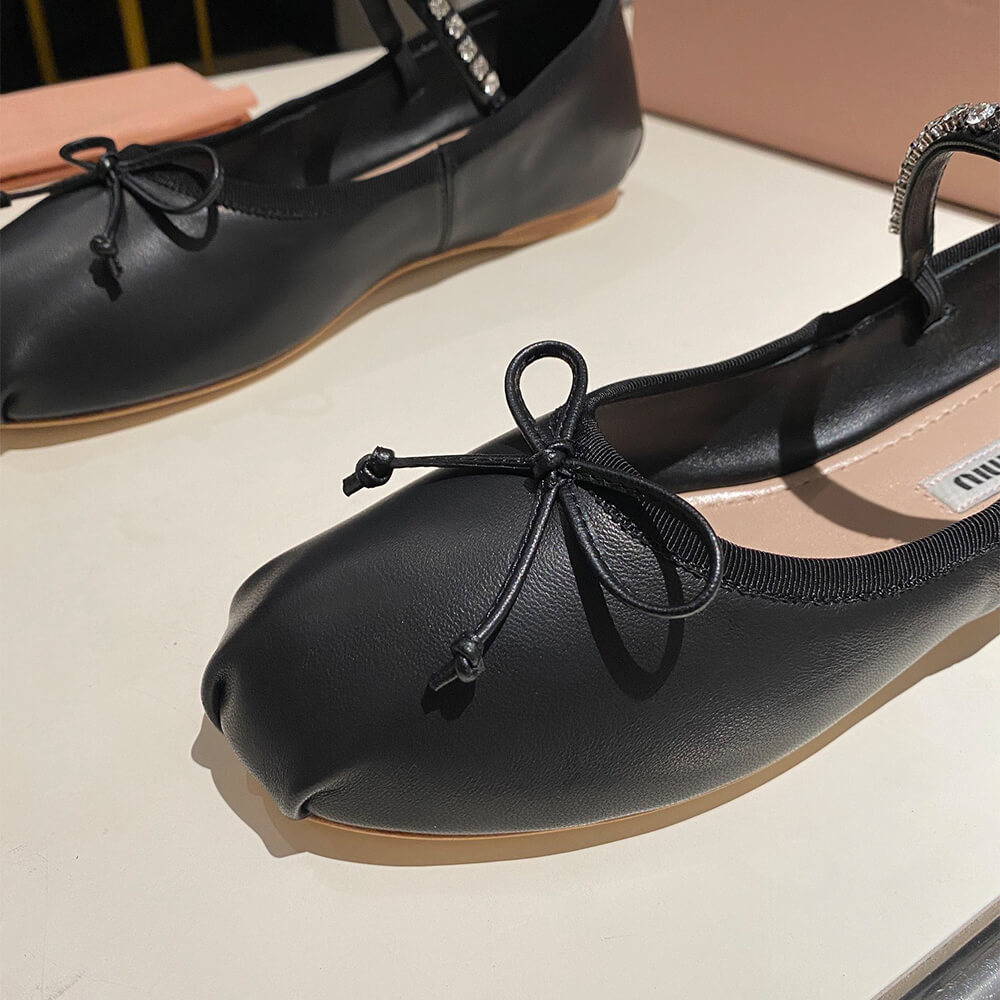 M1um1u Leather ballerinas