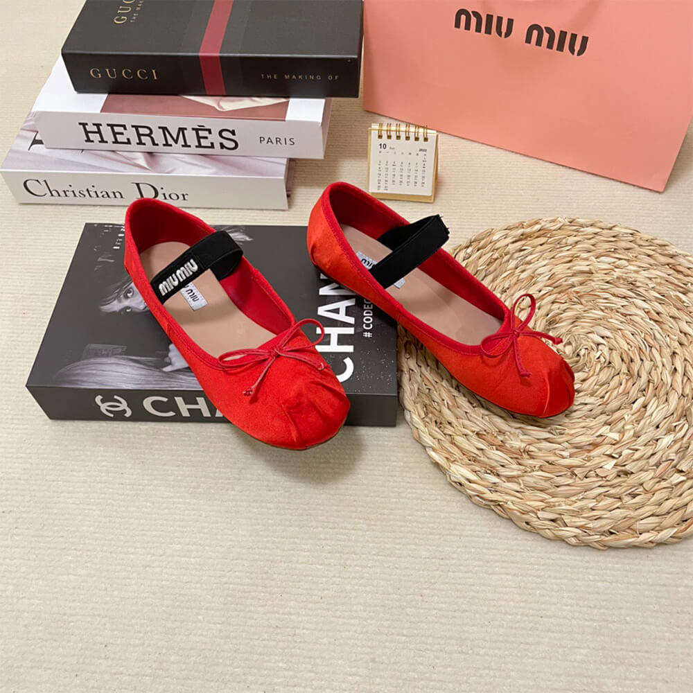 M1um1u Satin ballerinas