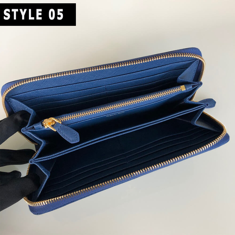 Pra*a Large Saffiano Leather Wallet