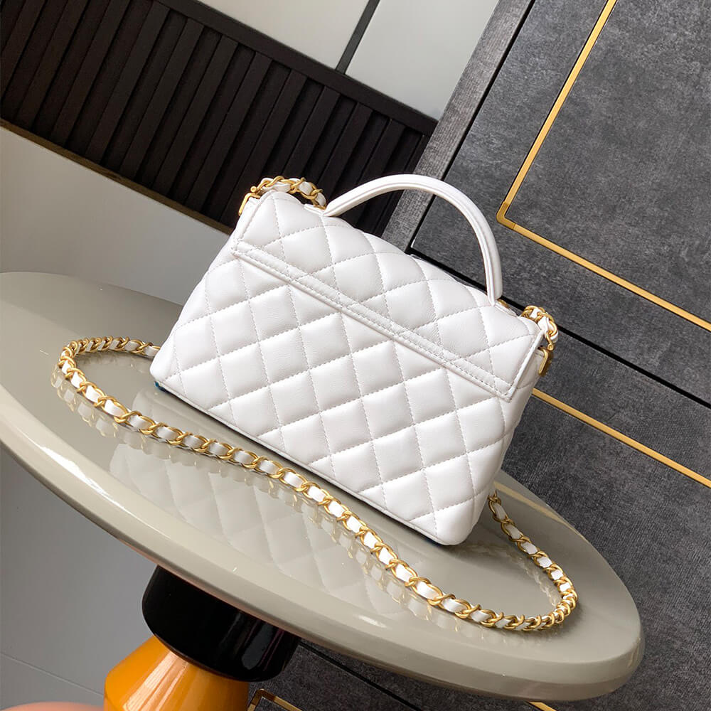 Ch**el Small Flap Bag with Top Handle(HIGH-END GRADE)