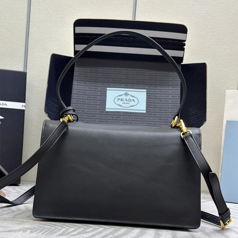 Pra*a Soft Sound medium leather shoulder bag(high-end grade)