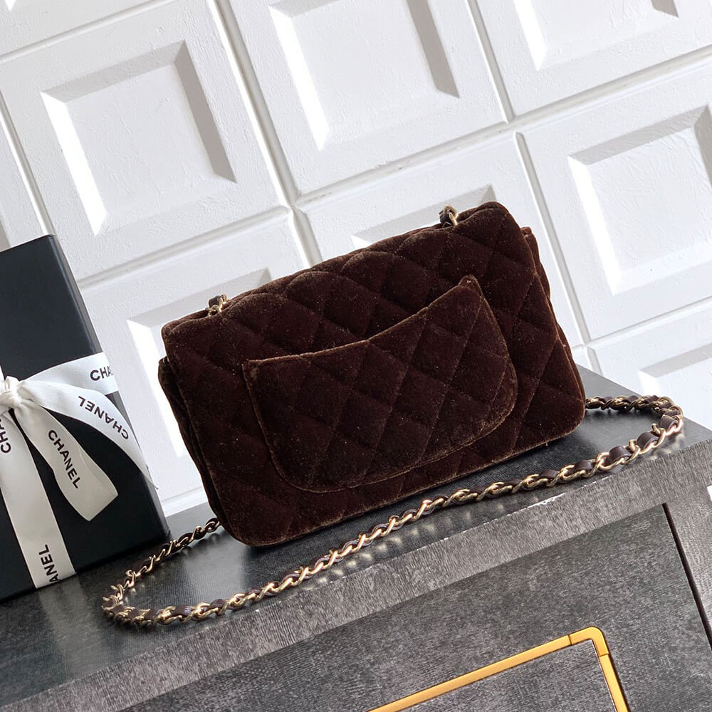 Ch**el SUEDE MINI FLAP BAG(HIGH-END GRADE)