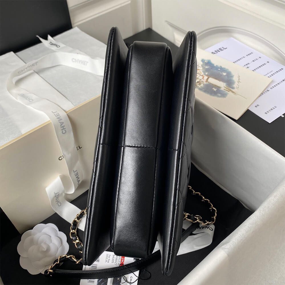 Ch**el FLAP BAG WITH TOP HANDLE