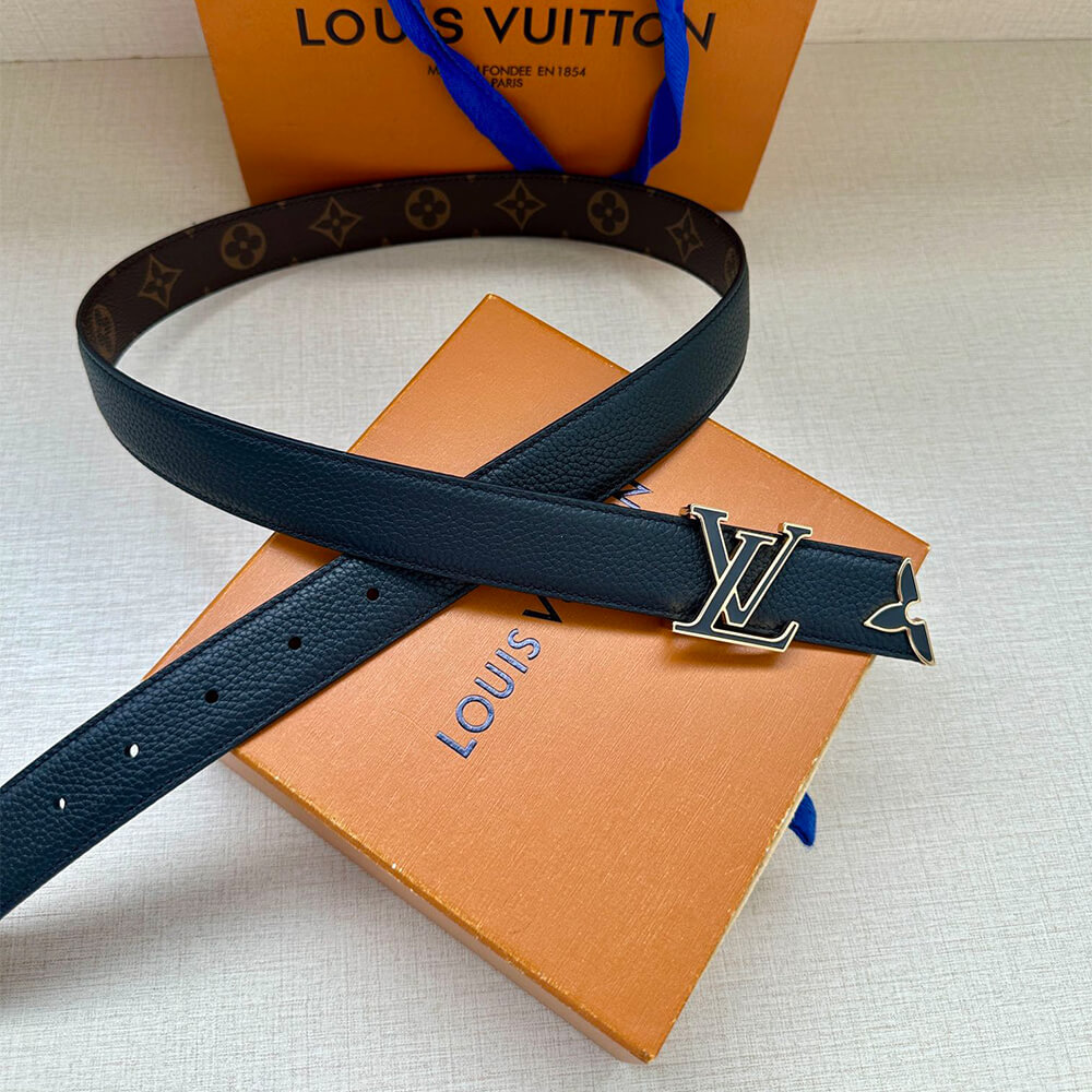 Pretty LV Enamel 30mm Reversible Belt