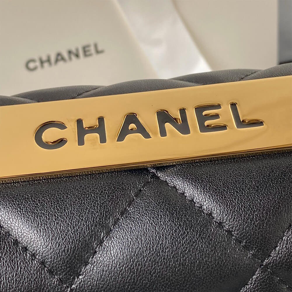 Ch**el FLAP BAG WITH TOP HANDLE