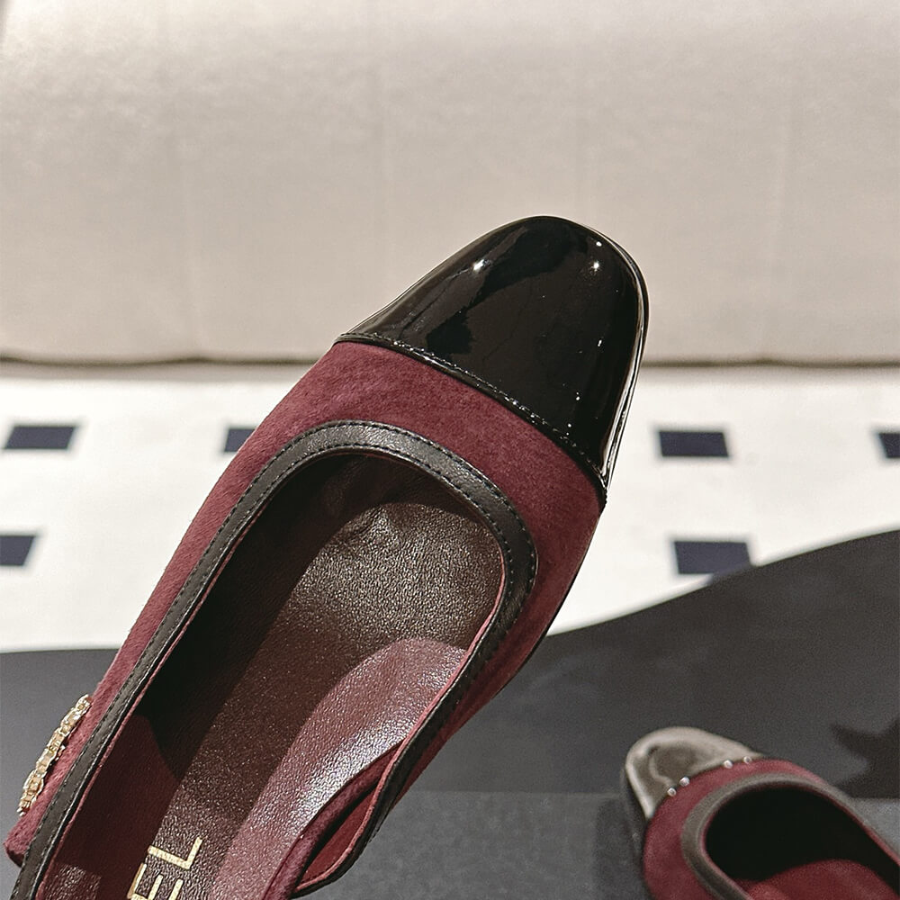 Ch**el D1am0nd Buckle Slingbacks