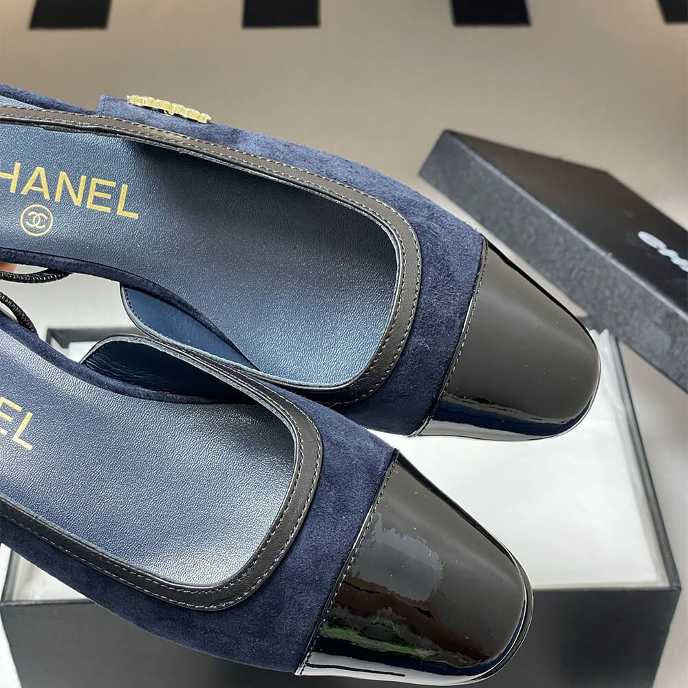 Ch**el D1am0nd Buckle Slingbacks