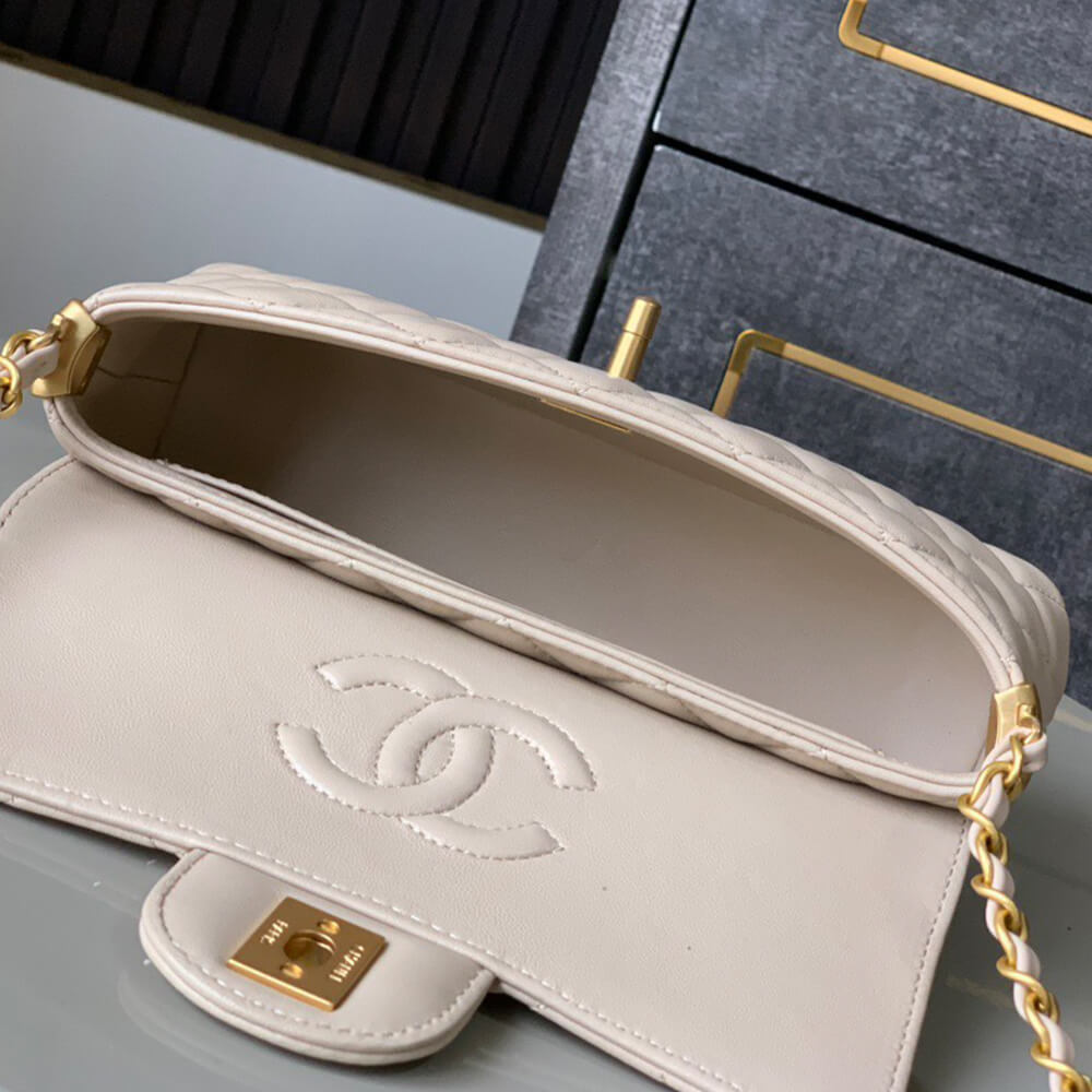 Ch**el Mini Flap Bag with Top Handle(HIGH-END GRADE)