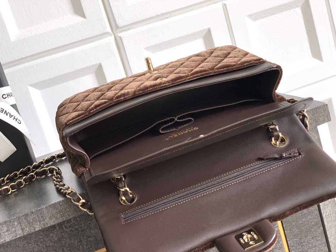 Ch**el Suede Classic Double Flap Handbag(HIGH-END GRADE)