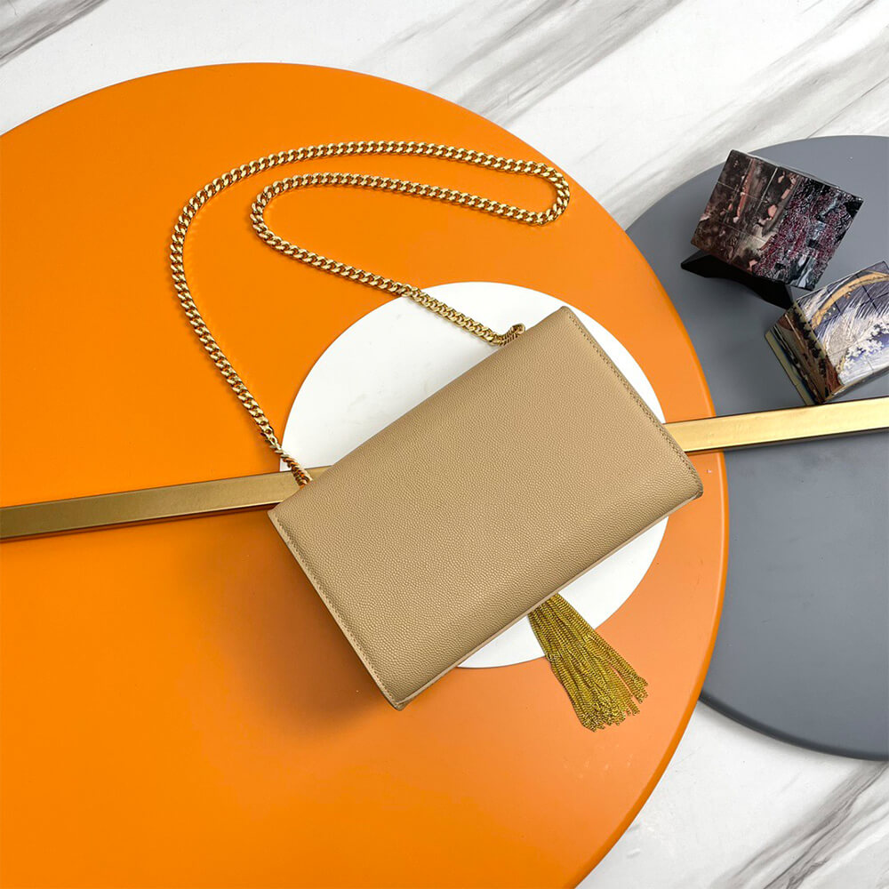 Y51 kate small tassel in grained leather(HIGH-END GRADE)