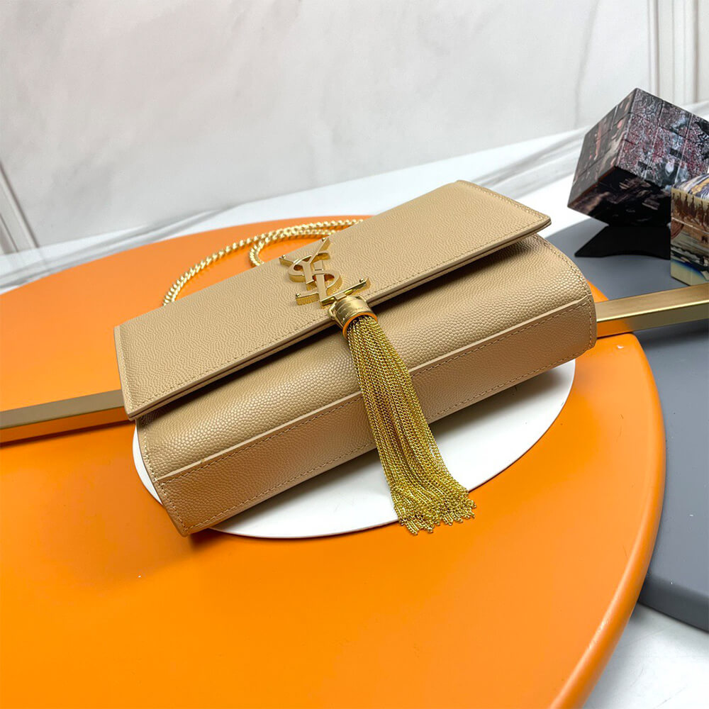 Y51 kate small tassel in grained leather(HIGH-END GRADE)