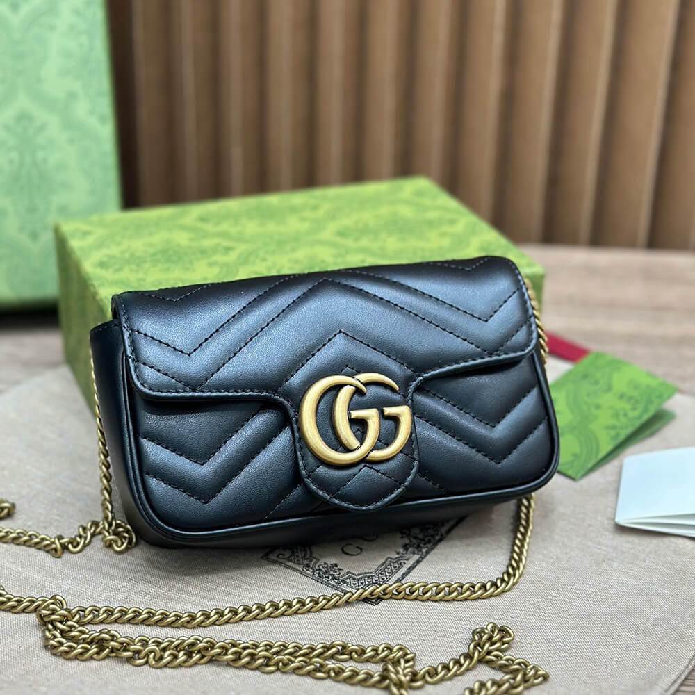 GG Marmont matelasse leather S*per mini bag(high-end Grade)